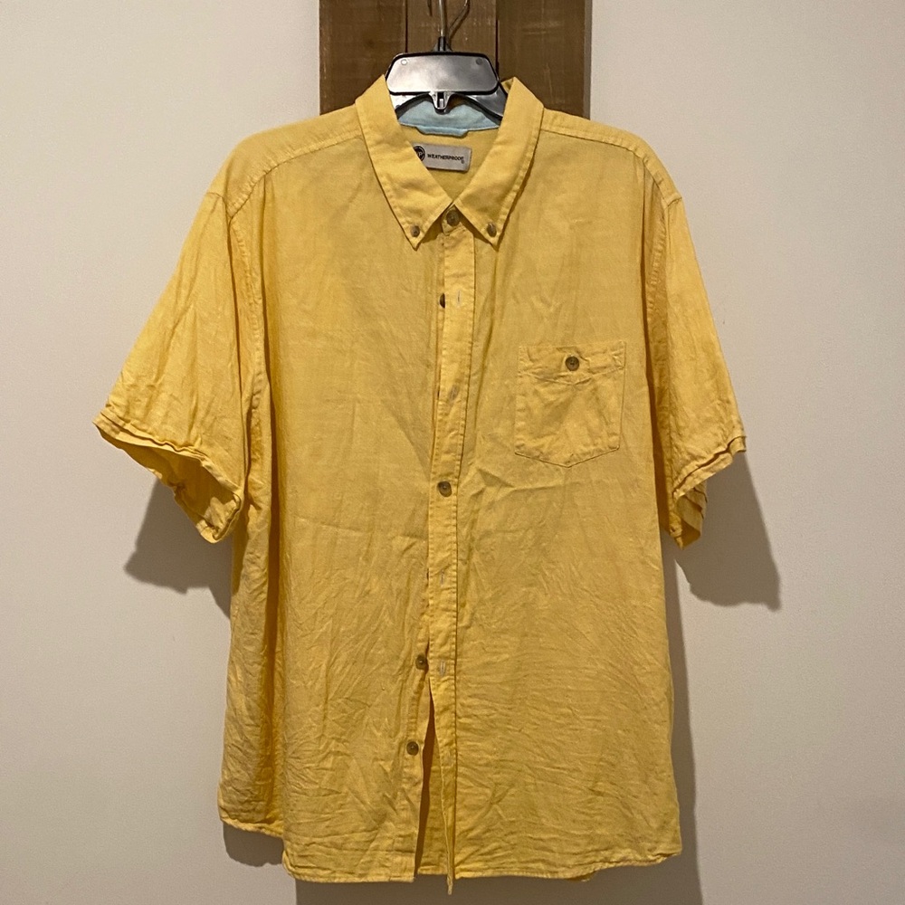 Weatherproof Yellow Casual Button Down Shirt